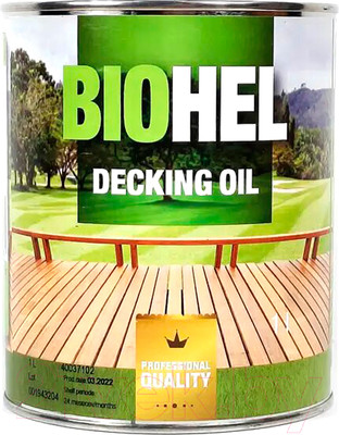 Масло для древесины HELIOS BIOHEL террасное / A00021210 (1л)