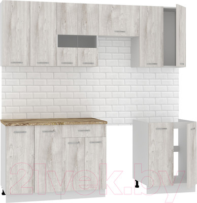 Кухонный гарнитур Mio Tesoro Экстра-лайт 2.2 (дуб монтерей/мадрид)