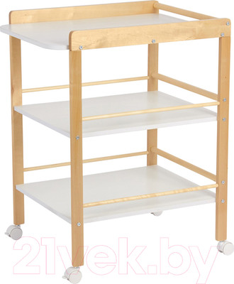 Столик пеленальный Polini Kids Simple 1090 / 0003130-17 (натуральный белый)