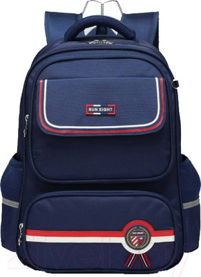 Школьный рюкзак Sun Eight SE-2877 (темно-синий/красный)