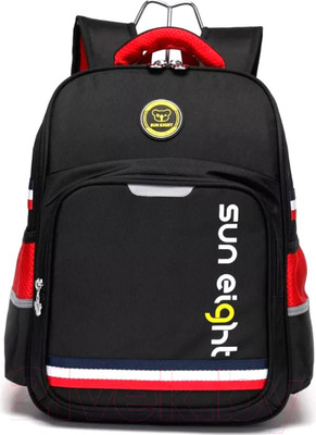 Школьный рюкзак Sun Eight SE-2889 (черный/красный)