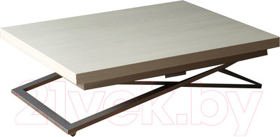 Стол-трансформер Levmar Compact D36/S59 (дуб анкор светлый/нержавеющая сталь)