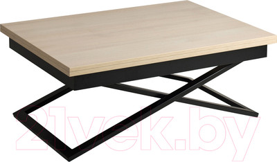 Стол-трансформер Levmar Compact D68/S53 (дуб шамони светлый/черный)