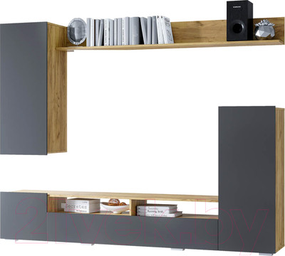 Горка для гостиной BTS Диаманд (крафт/графит)