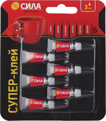 Клей Сила Супер-клей Сверхпрочный SBL1-6 / C0045533 (6x1г)