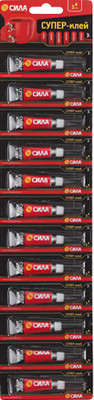 Клей Сила Супер-клей сверхпрочный SSBL12-3 / C0042302 (блистер)