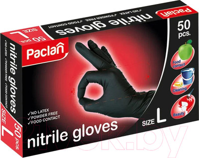 Перчатки одноразовые Paclan Practi Нитриловые (L, 50шт)