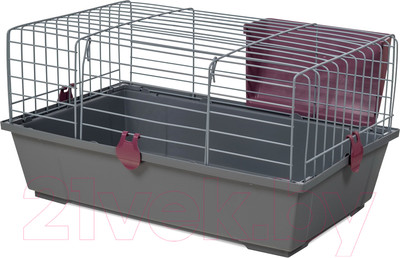 Клетка для грызунов Voltrega 001933G (серый/бордовый)