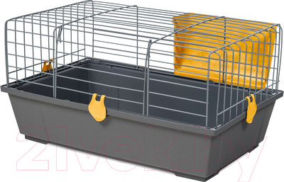 Клетка для грызунов Voltrega 001933G (серый/желтый)