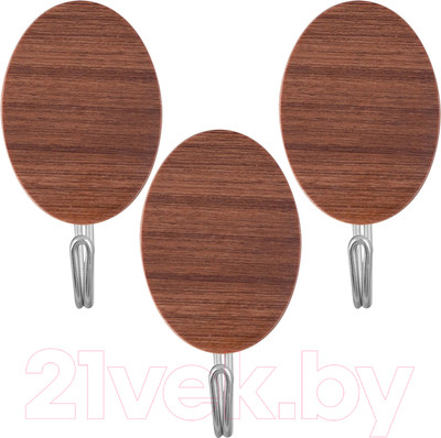 Крючок для ванной Мультидом Вуд овал / VL27-77