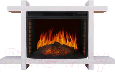 Каминокомплект Смолком Tokio R L33/FS33 + Dioramic 33 LED FX (бьянко белый)