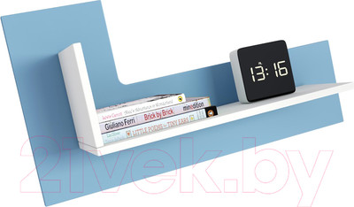 Полка Polini Kids Mirum 3L 600 / 0002090.112 (белый/голубой)