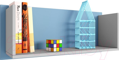 Полка Polini Kids Mirum 5L 800 / 0002093.114 (серый/голубой)