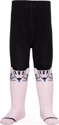 Колготки детские Conte Kids Tip-Top Мордашки 572 (р.116-122, черный/светло-розовый)