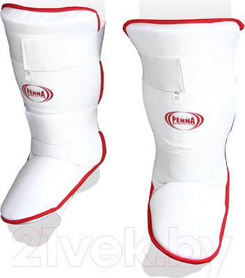 Защита голень-стопа для единоборств Penna PSS-462 (XL, белый)