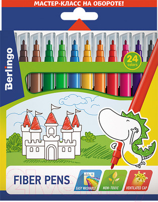 Фломастеры Berlingo Замки / WP00224 (24цв)