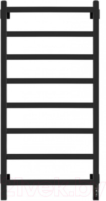 Полотенцесушитель электрический GRANULA Квадро 50x100 (терморегулятор, черный матовый)