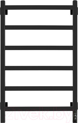 Полотенцесушитель электрический GRANULA Квадро 50x80 (терморегулятор, черный матовый)