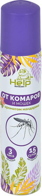 Аэрозоль от насекомых Help От комаров и мошек репеллентный / 80536 (75мл)