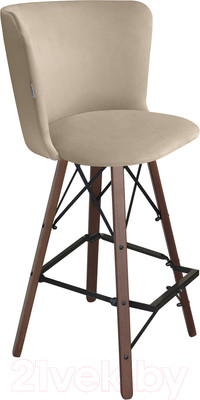 Стул барный Sheffilton SHT-ST36/S80 (ванильный крем/темный орех/черный)