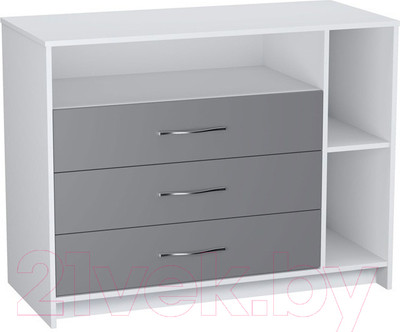 Комод пеленальный Polini Kids Simple 2110 / 0002322.55 (белый/серый)