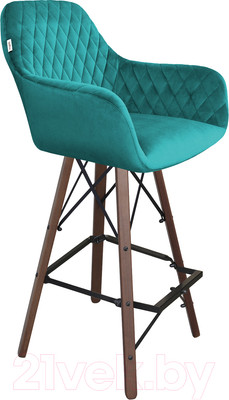Стул барный Sheffilton SHT-ST38/S80 (альпийский бирюзовый/темный орех/черный)