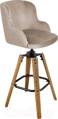 Стул барный Sheffilton SHT-ST39/S93 (латте/брашированный коричневый/черный муар)