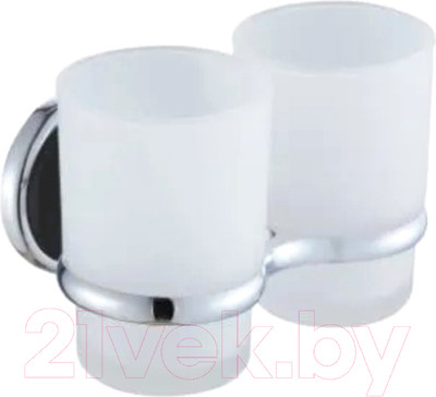 Набор стаканов для зубной щетки и пасты Ekko E3208 (хром/черный)