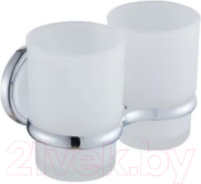 Набор стаканов для зубной щетки и пасты Ekko E3808 (хром/белый)