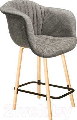 Стул барный Sheffilton SHT-ST31-С1/S94-1 (пепельный/прозрачный лак/черный муар)