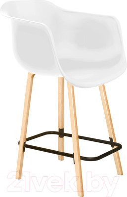 Стул барный Sheffilton SHT-ST31/S94-1 (белый/прозрачный лак/черный муар)