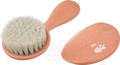 Набор для ухода за волосами детский Roxy-Kids Мягкая расческа и гребешок / RBH-003-O (персиковый)