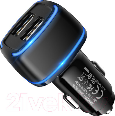 Зарядное устройство автомобильное Borofone BZ14 (черный)