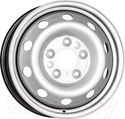 Штампованный диск ТЗСК Fiat Ducato 16x6.5" 5x130мм DIA 78.5мм ET 68мм Серебро