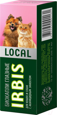 Средство для ухода за глазами животных IRBIS Local для кошек и собак (15мл)
