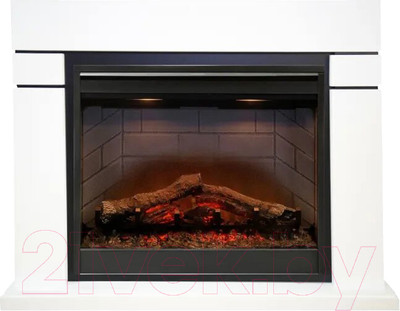 Каминокомплект Смолком Lindos MB/JUP/SYM26 + DF2608-INT Symphony 26 (бьянко белый)