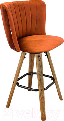 Стул барный Sheffilton SHT-ST36-1/S93 (песчаная буря/брашированный коричневый/черный муар)