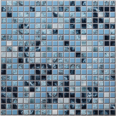 Панель ПВХ Grace Самоклеящаяся Мозаика Океан (480x480)