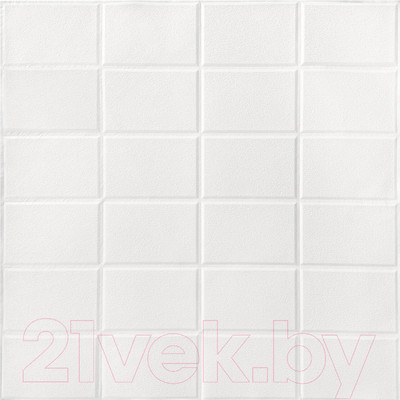 Панель ПВХ Grace Самоклеящаяся Белая плитка (700x700x4мм)