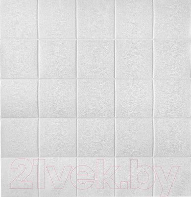 Панель ПВХ Grace Самоклеящаяся Квадрат белый (700x700x4мм)