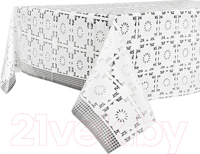 Скатерть Вилина Элегия 135x228 / 7053-007 (белый)