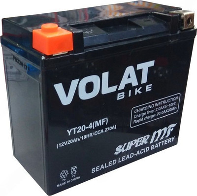 Мотоаккумулятор VOLAT YT20-4 MF L+ (20 А/ч)