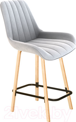 Стул барный Sheffilton SHT-ST37/S94-1 (серое облако/прозрачный лак/черный муар)