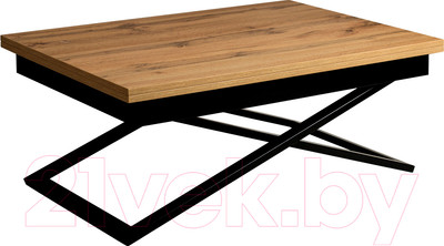 Стол-трансформер Levmar Compact D38/S53 (дуб вотан/черный)