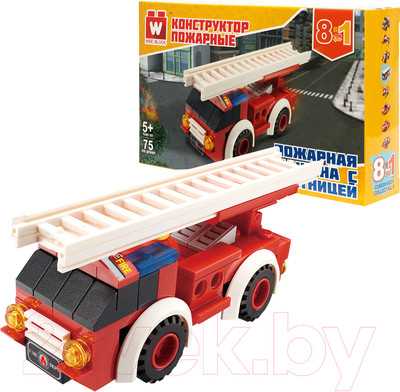Конструктор Wise Block Пожарная машина с лестницей 8 в 1 / 40425