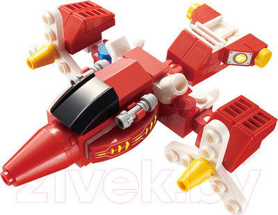 Конструктор Wise Block Пожарный самолет 8 в 1 / 40423