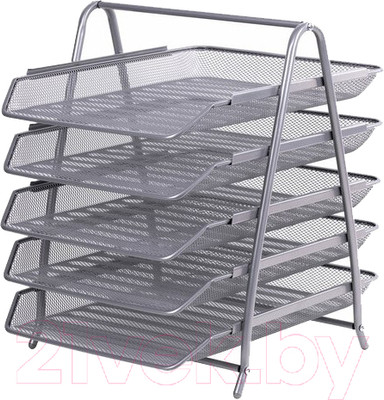 Лоток для бумаг Brauberg Germainum / 237972 (серебряный)