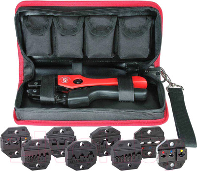 Инструмент обжимной КВТ CTK+8 / 83347 (с набором матриц)