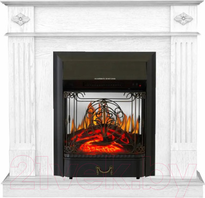 Каминокомплект Смолком Brighton + Majestic-s Lux BL LT  (бьянко белый)