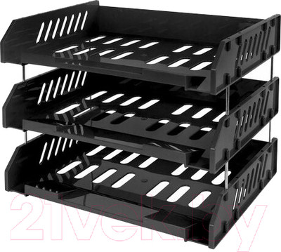 Лоток для бумаг Brauberg File / 238107 (черный)